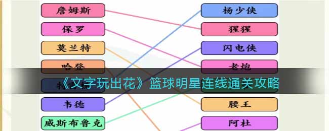文字玩出花篮球明星连线通关方法攻略图文一览